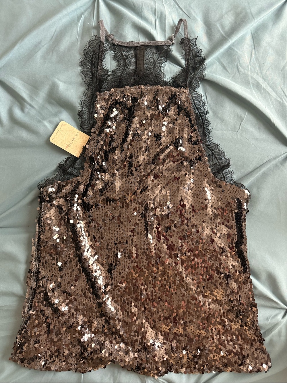 Free People Women's Sequin Lace Trim Cami Top -